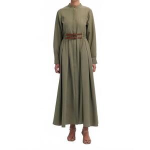NEW TOUCHÉ tie belt shirt dress in green